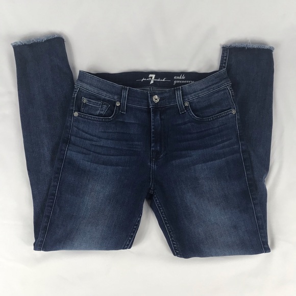 7 For All Mankind Denim - 7 For All Mankind Raw Hem Skinny Jeans (27) NWT